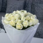 Pure Delight – white rose bouquet