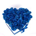 Blue Roses in Heart Shape
