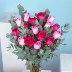 Beauty of Vibrance – Pink and red Rose in a vase