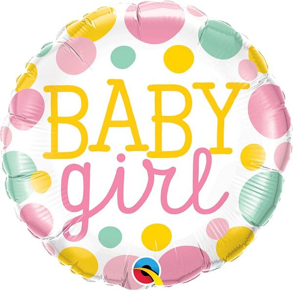 colorful baby girl balloon