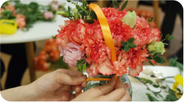 close-up view of vibrant flowers arrangement